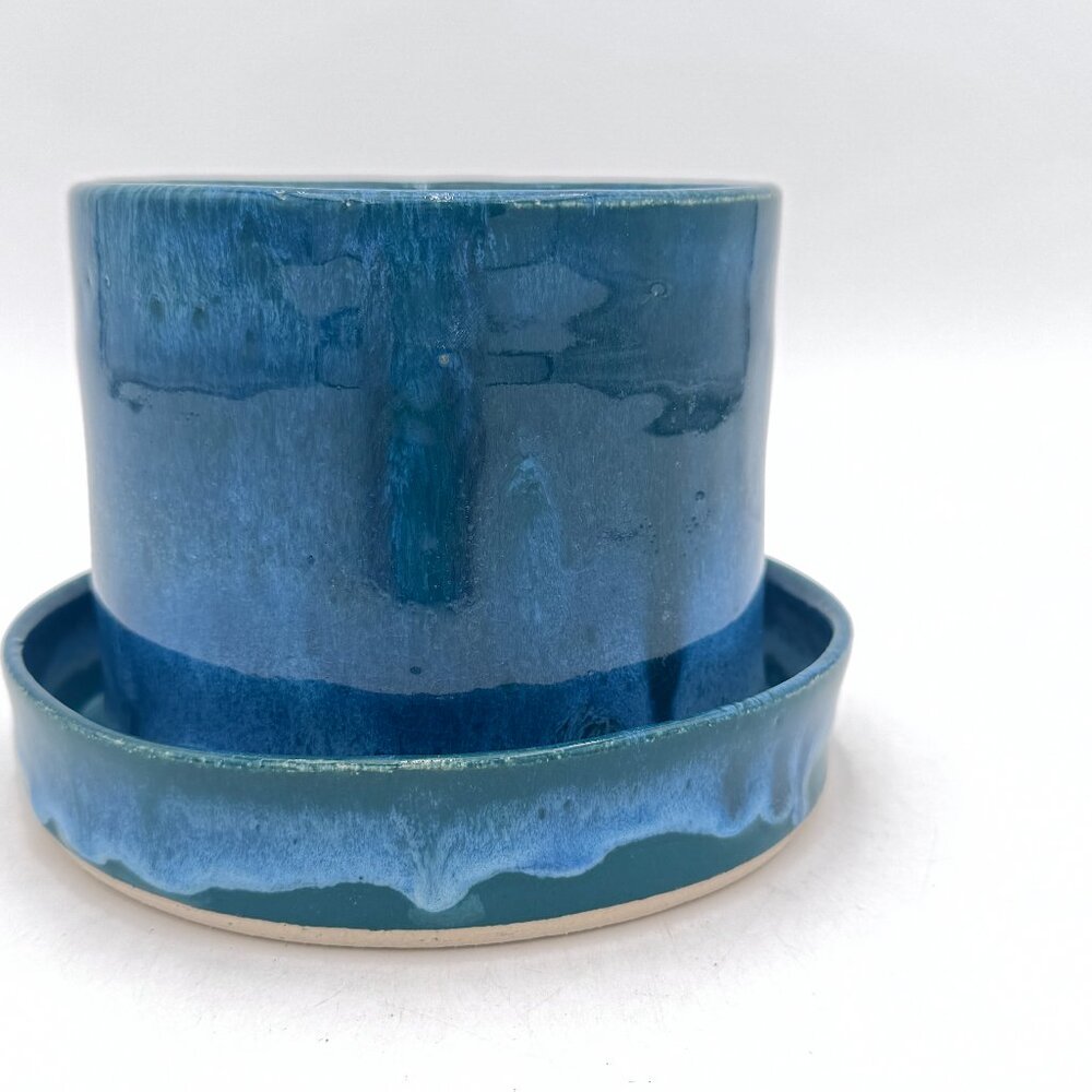 Handmade Pottery Ceramic Planter with tray